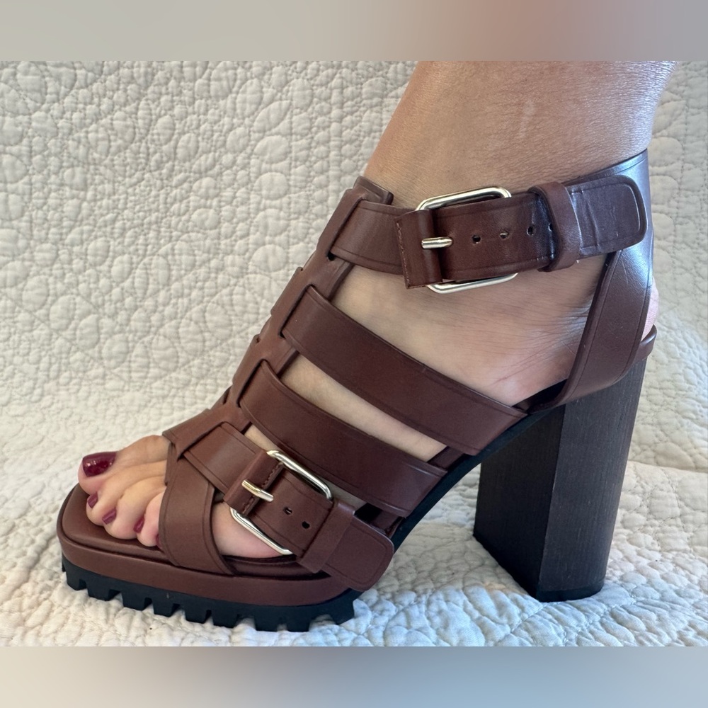 Tamara Mellon Brown Platform Sandals